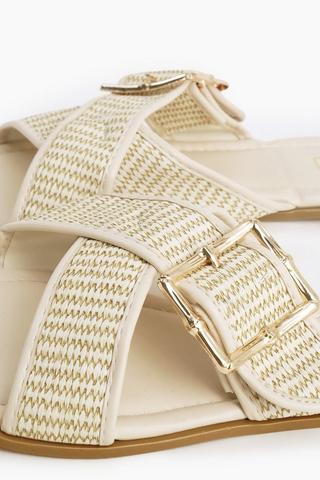 Cross-over Buckle Strap Sandal