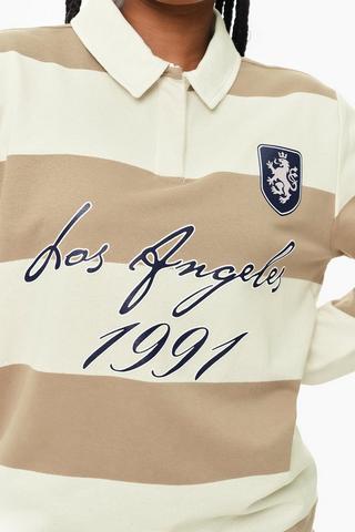 Oversized Stripe Sweat Top