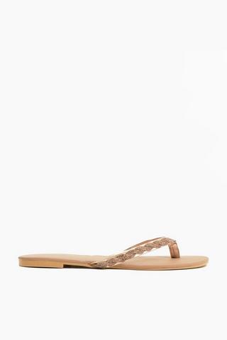 Diamante Thong Sandal