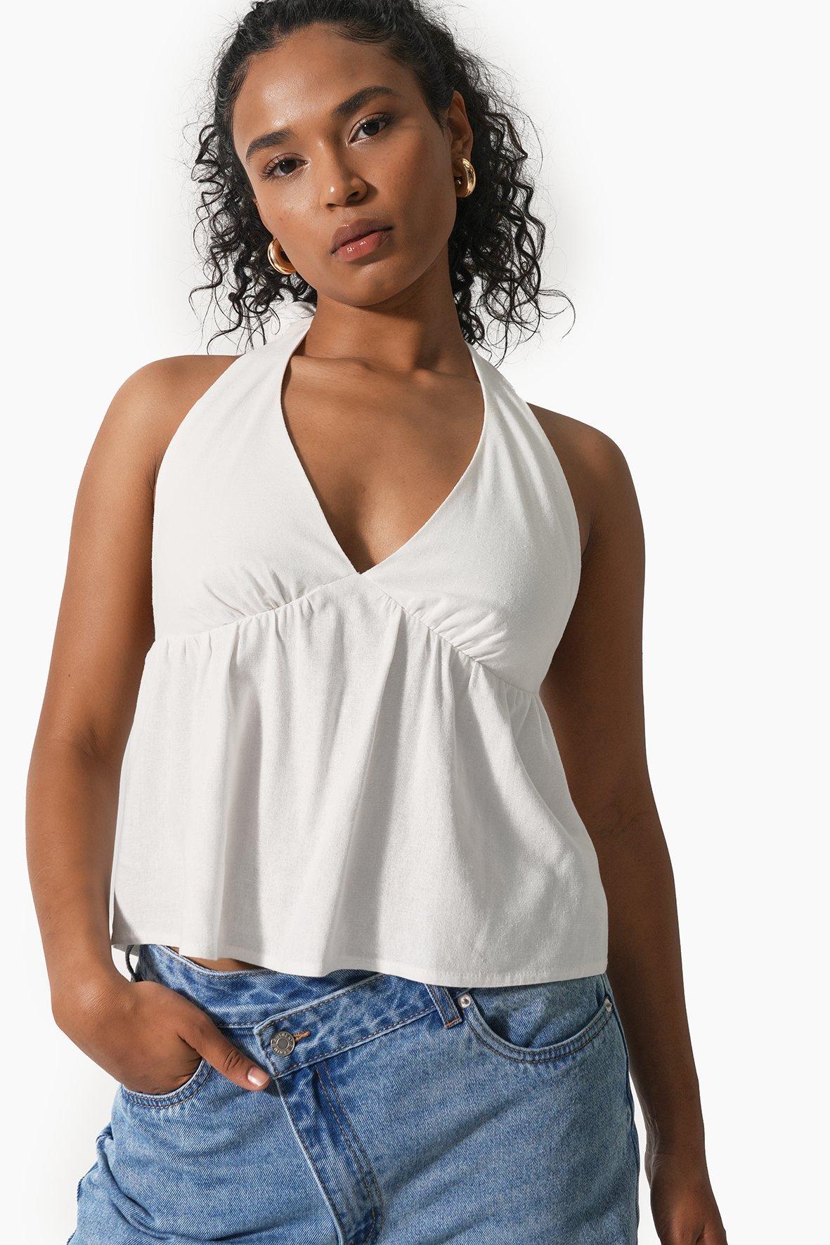【usagi】HALTER HIGH NECK CAMISOLE TOPS Halter Neck Cami Top