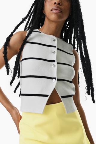 Stripe Knit Waistcoat