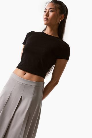Ribbed Fitted Top