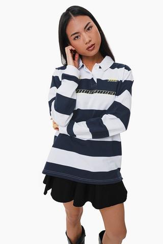 Oversized Stripe Sweat Top