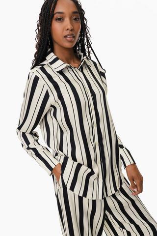 Stripe Satin Shirt