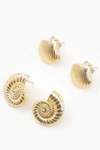 2 Pack Shell Earrings
