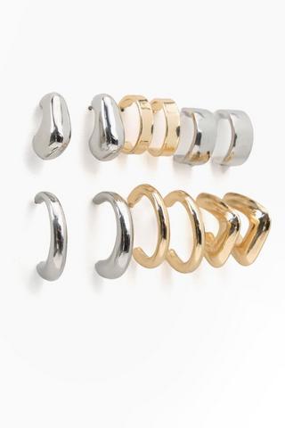 6 Pack Hoop Earrings