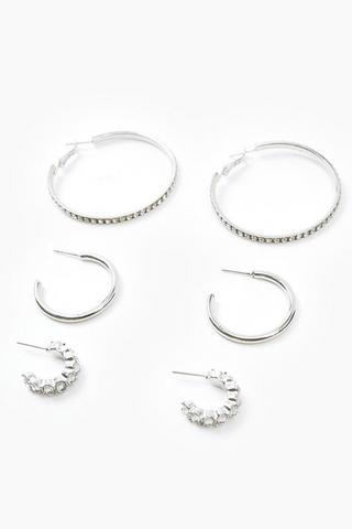 3 Pack Hoop Earrings