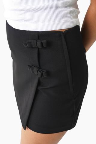 Bow A-line Mini Skirt