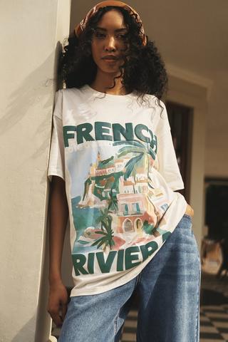 French Riviera Oversized T-Shirt