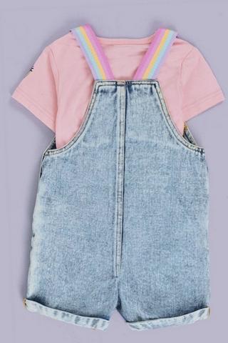 Stitch Dungaree and T-shirt Set