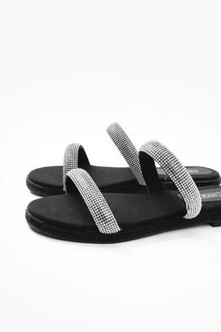 Diamante Double Strap Sandal