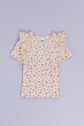 Floral Frilled T-Shirt
