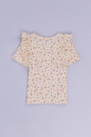 Floral Frilled T-Shirt