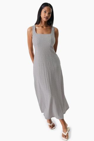 Textured A-Line Dress