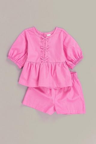 Peplum Top And Shorts Set