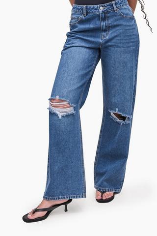 Rigid Wide Leg Denim