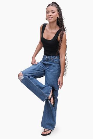 Rigid Wide Leg Denim