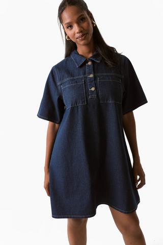 Denim Shift Dress