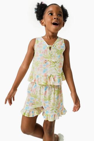 Floral Pull On Shorts