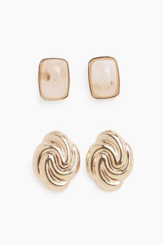 2 Pack Stud Earrings