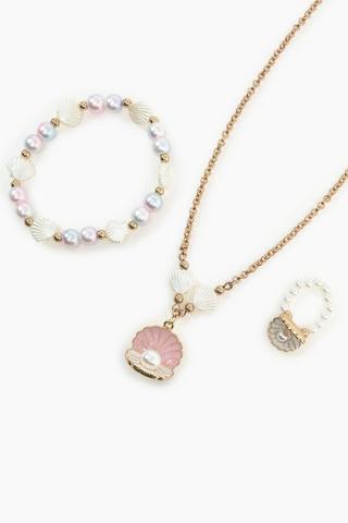 4 Pack Sea Shells Necklace Set