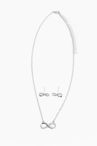 Infinity Earrings And Necklace Set