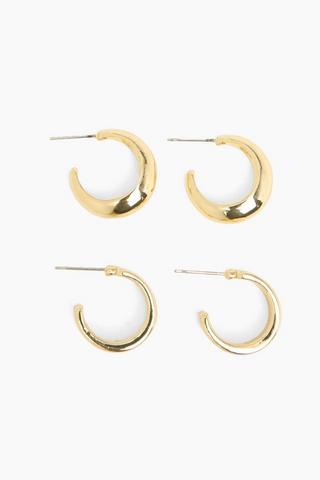 2 Pack Hoop Earrings