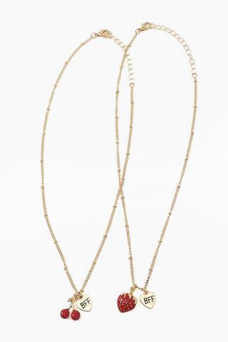 Cherry BFF Necklace Set