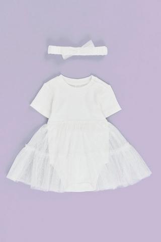 Short Sleeve Dress And Headband Set