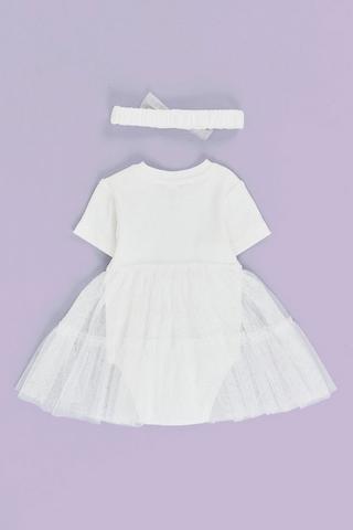 Short Sleeve Dress And Headband Set