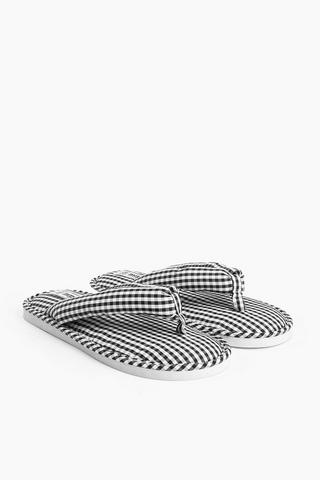 Gingham Thong Slipper