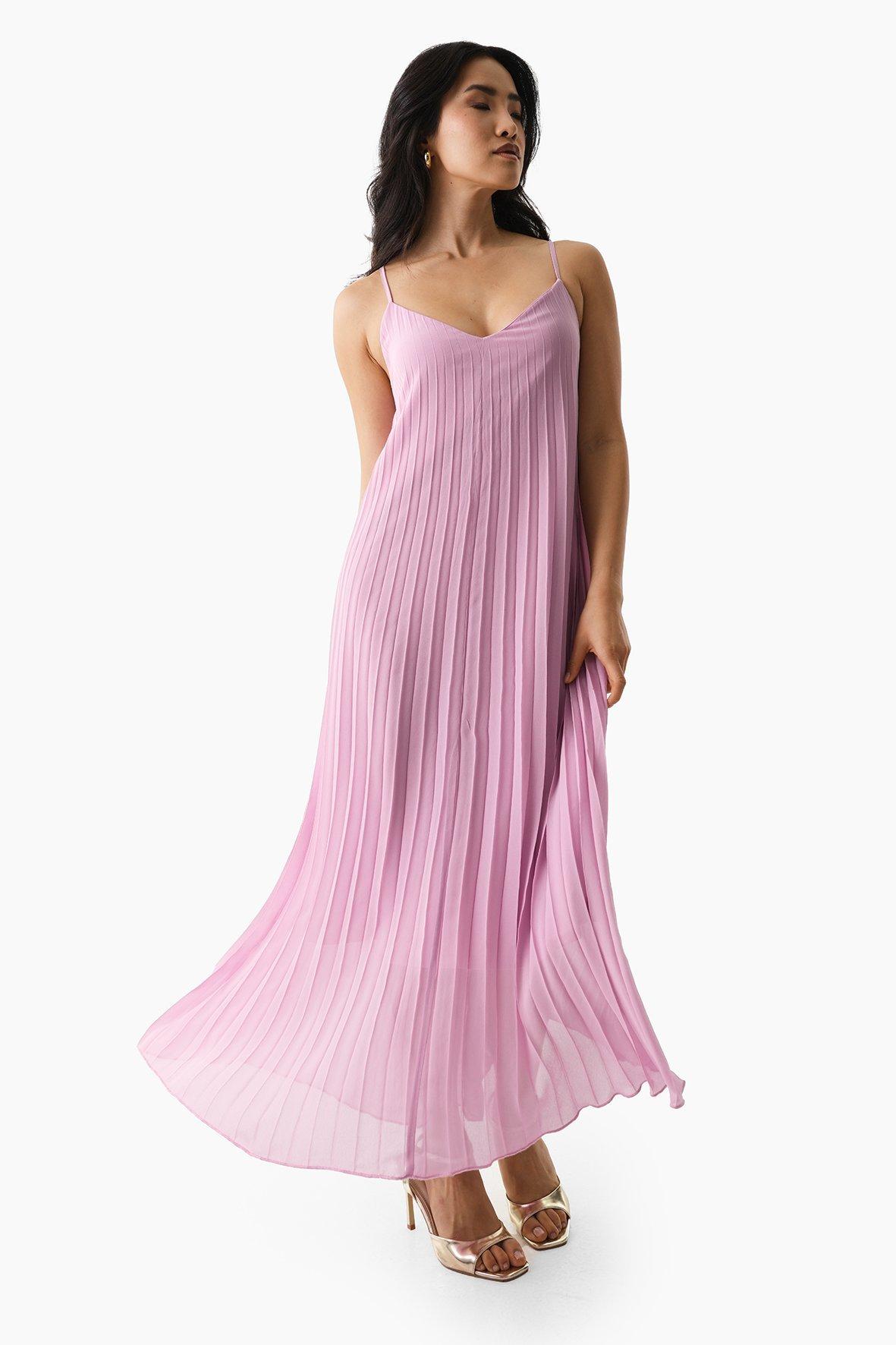 V Neck Pleated A-Line Dress 6736DA main image 0