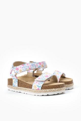 Floral Ankle Strap Sandal