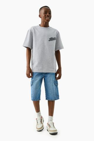 Cargo Denim Shorts