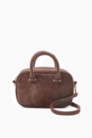 Suede Mini Bowler Bag