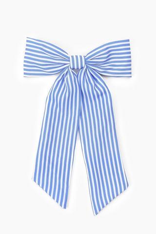 Stripe Bow Hair Clip