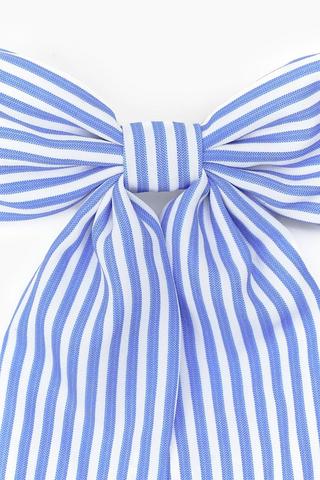 Stripe Bow Hair Clip
