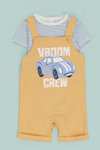 Car Dungaree Set
