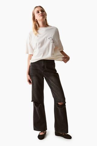 Rigid Wide Leg Denim