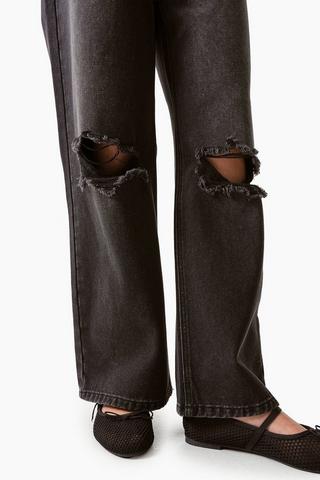 Rigid Wide Leg Denim