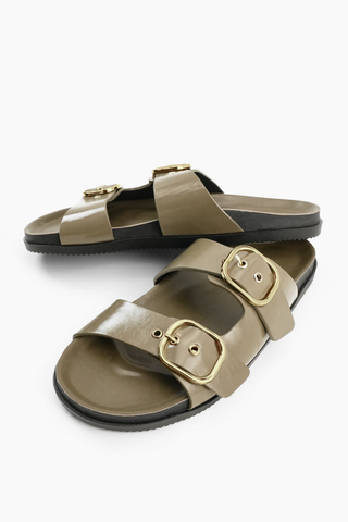 Sleek Double Buckle Slides