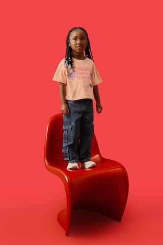 Wide-Leg Cargo Denim