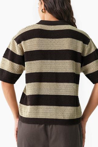 Stripe Knit Cardigan