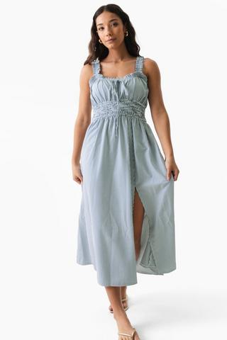 Stripe Fit And Flare Dress