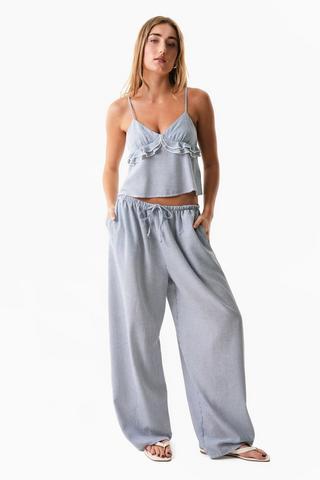 Stripe Wide Leg Pants