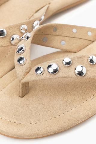 Studded Thong Sandals