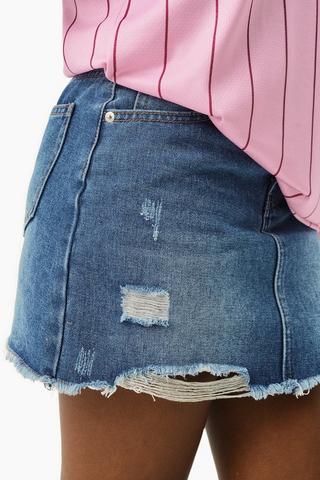 A-line Denim Skirt