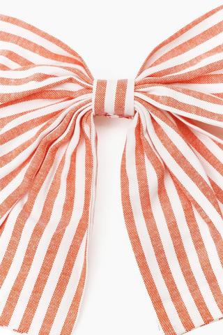 Stripe Bow Hair Clip