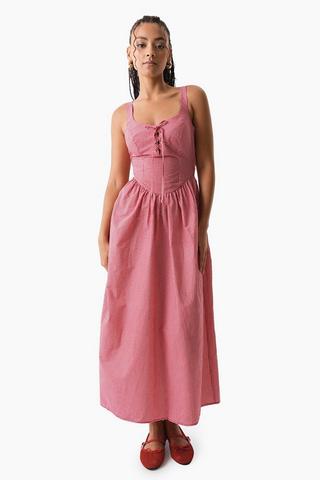 Gingham Drop Waist Dress