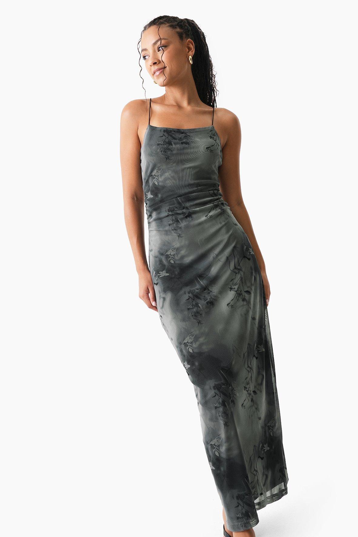 Haze Floral Embossed Mesh Bodycons